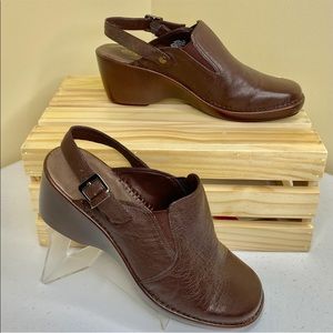 Easy Spirit Clogs Wedge Slingback Sandals